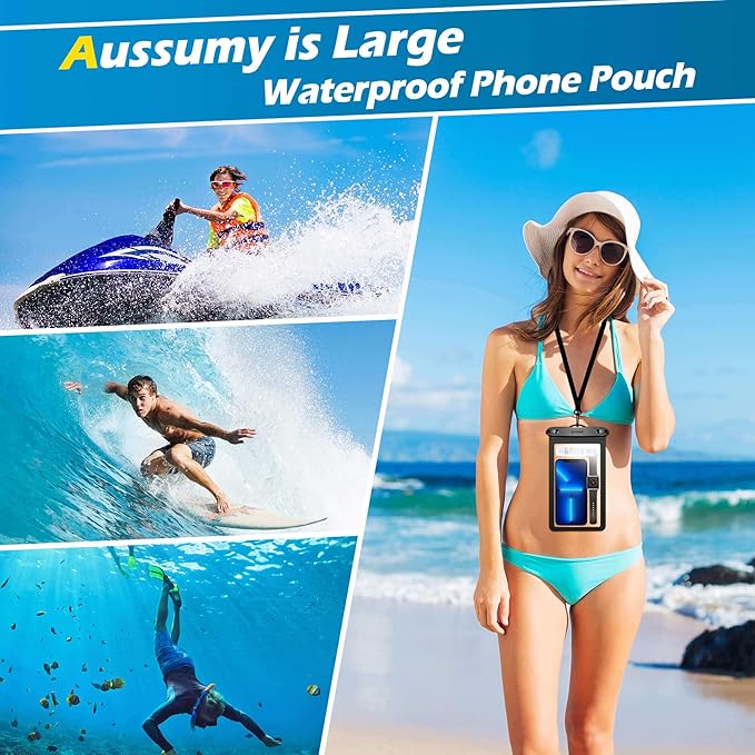 4 Pack 10.5“ Large Waterproof Phone Pouch - Image 7