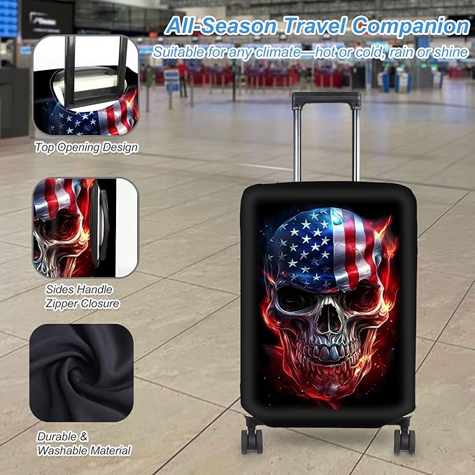 Luggage Cover Protector for 22-24 Inch Suitcases, TSA Approved Elastic Travel - Image 3