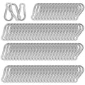 40 PCS 2'' Spring Snap Hook Carabiner, M5 3/16 Inch Galvanized Silver Steel by HANDRERLEE