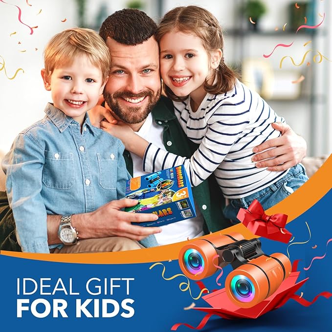 3-8 Year Old Boy Girl Toys: LET'S GO! Shockproof Binoculars - Image 7