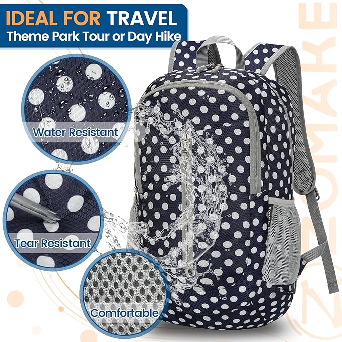 ZOMAKE Ultra Lightweight Packable Backpack 25L - Image 4