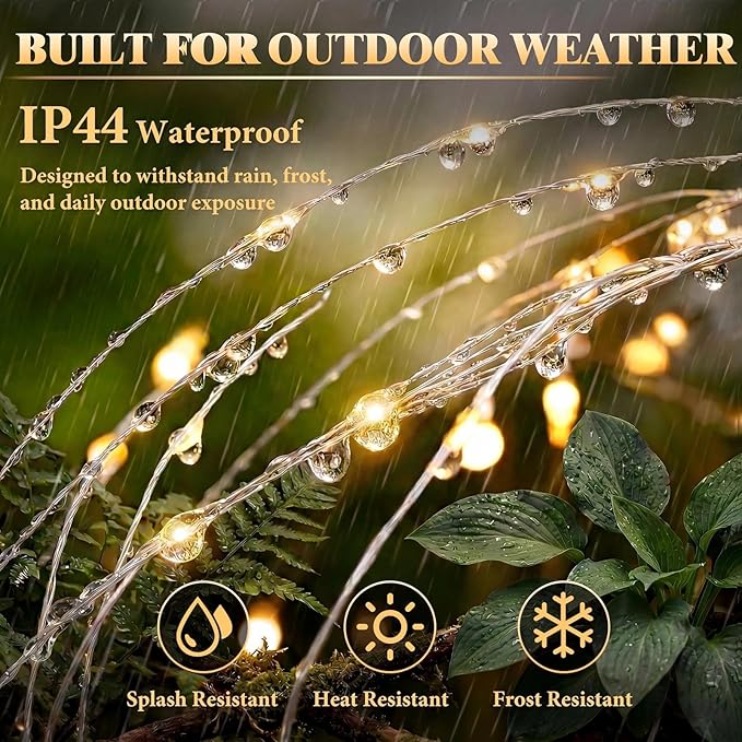 Solar Firework Lights, 6 Pack 120 LEDs 8 Lighting Modes Twinkle Solar Garden - Image 8