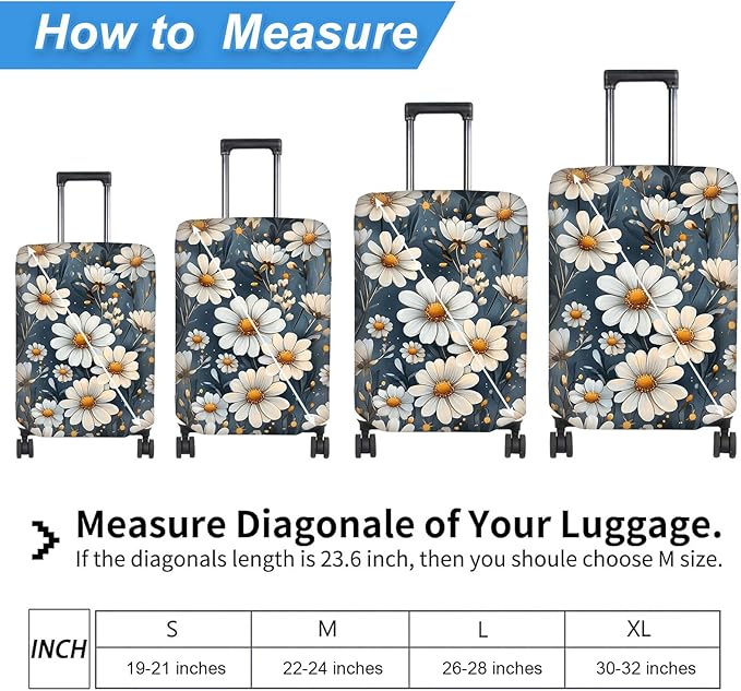 Luggage Cover Protector for 26-28 Inch Suitcases, TSA Approved Elastic Travel - Image 2