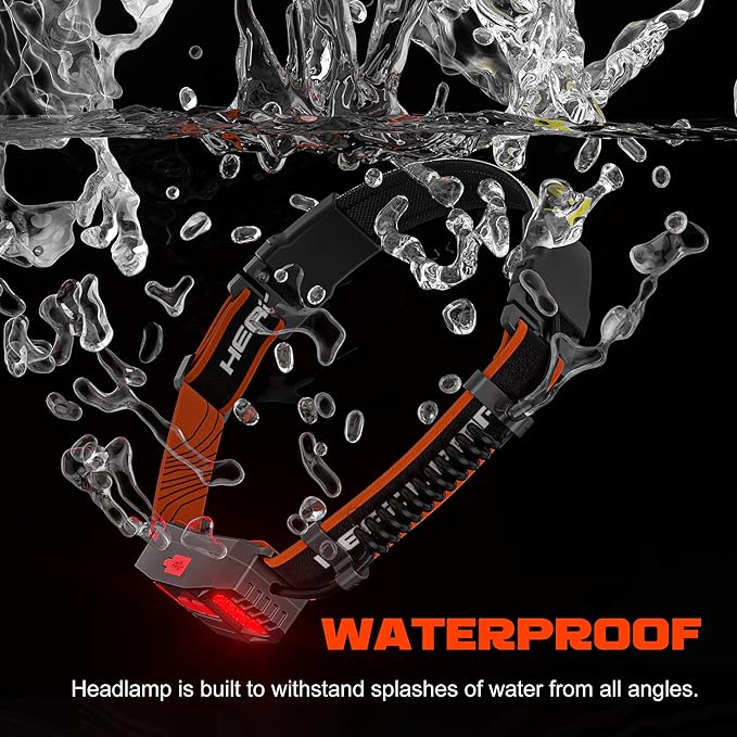 Rechargeable Headlamp, 230°Wide-Angle 1000 Lumens Headlamp Flashlight - Image 7
