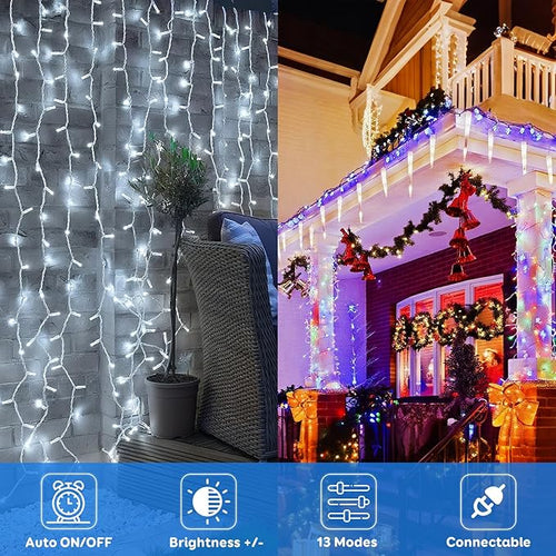 88FT 240LED Connectable String Lights Indoor Outdoor Clear Wire, Cold - Image 2