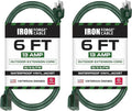 Iron Forge Cable 2 Pack Weatherproof 6 Ft Outdoor Extension Cord by IronForgeCable