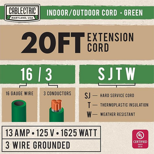 20 Foot Outdoor Extension Cord - Image 2