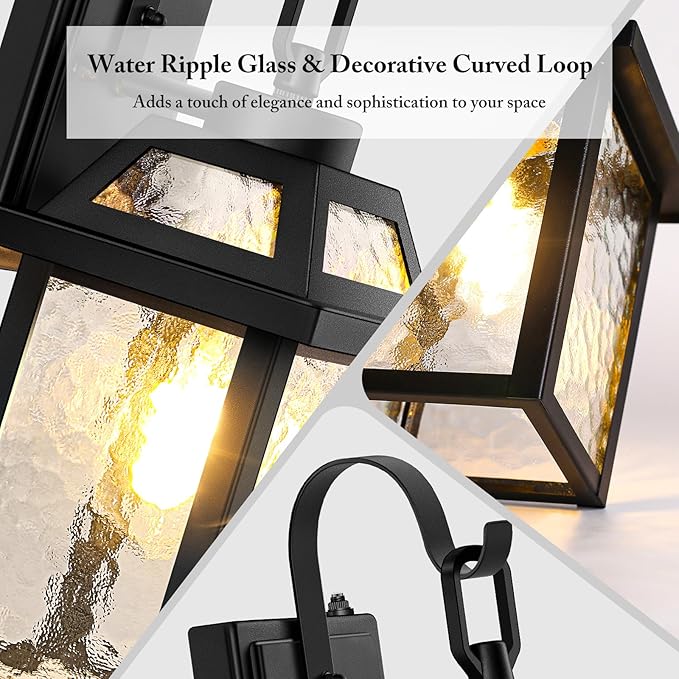 BesLowe Dusk to Dawn Outdoor Wall Lights, Exterior Lighting Fixtures Wall Mount - Image 5