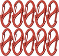 Small Carabiner Clips 1.6 inch Metal Double Sided Spring Gate Snap Hooks by Bytiyar