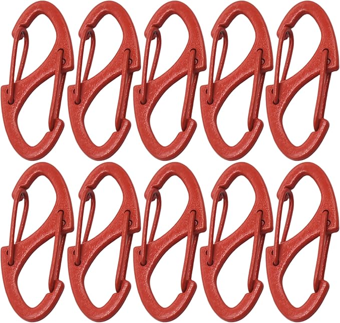 Small Carabiner Clips 1.6 inch Metal Double Sided Spring Gate Snap Hooks by Bytiyar
