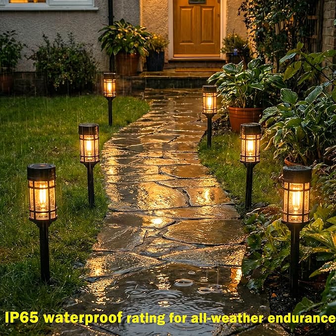 ILANCK Solar Lights Outdoor Waterproof, 8 Pack 21" Solar Pathway Lights - Image 10