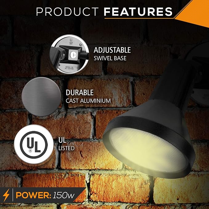 Ciata 15" Outdoor Security Flood Light 1 Head - Image 3