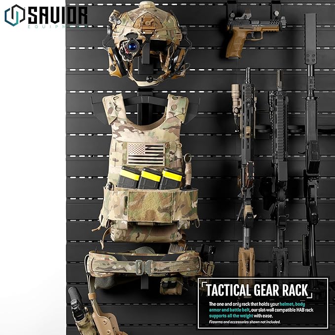 Savior Equipment Wall Rack System H.A.B Attachment Tactical Gear Wall Mount - Image 2