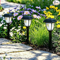 Solar Pathway Lights 2 Pack Mini Outdoor 3000K Bright Auto On/Off Solar Garden by SenLuKit