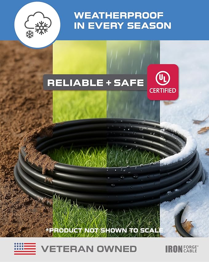 Iron Forge Cable 2 Pack 10 Ft Black Extension Cord, 10 Foot Extension Cord - Image 2