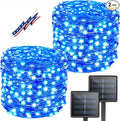 Blue Solar String Lights Outdoor, 2 Pack Total 80FT 200 LED Solar Twinkle Lights by BHCLIGHT