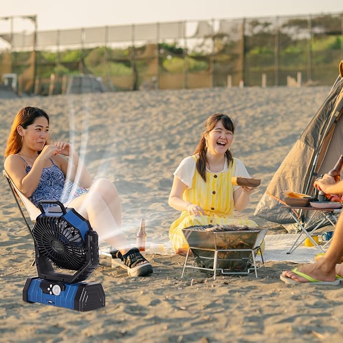 Portable Fan Battery Powered, 20000mAh Rechargeable Camping Fan Battery Operated - Image 7