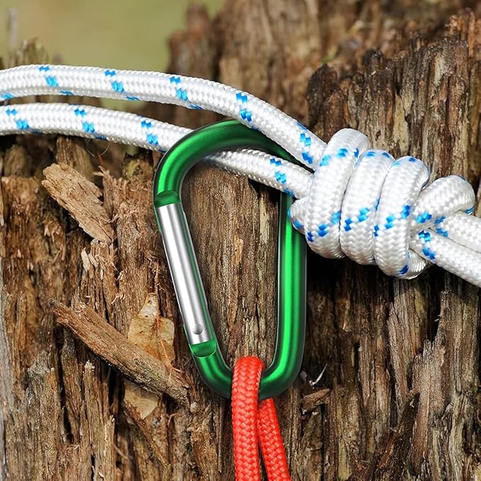 Carabiner Keychain Clip -3" Aluminum Carabiner D Ring, Caribeener Clips - Image 4