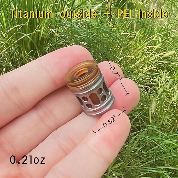 PEI Titanium Paracord Lanyard Beads, Detachable Combination Knife Pendant - Image 2