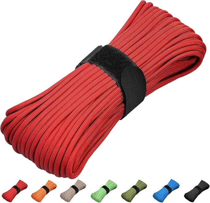 Paracord 550 Rope 100 Feet 5/32 Inch 7 Strand Type III Nylon Rope Parachute Cord by KOKKOYA