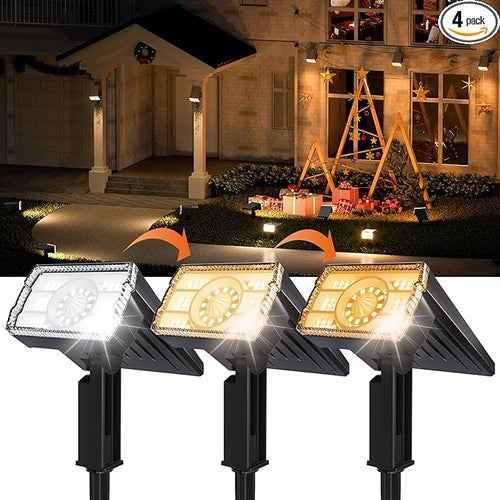 1 Pack Solar Spotlights Outdoor Waterproof IP67, Adjustable Wall&Ground Solar by Professionalproductionofsolarlightsoutdoor%EF%BC%9A%EF%BC%89