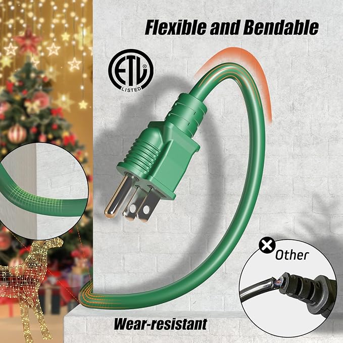 Eversimpleinc 50FT Outdoor Extension Cord - Image 6