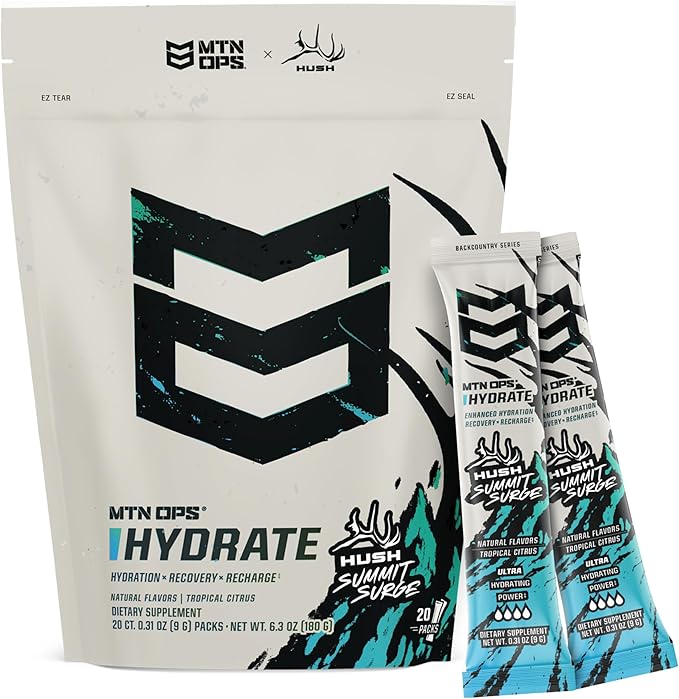 MTN OPS Hydrate Low Sugar Electrolyte Powder Drink Mix by MTNOPS