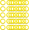 Carabiner Clip 48Pcs Yellow Metal Key Ring Clip Circle Keychain Rings Bulk by KJMLDIY