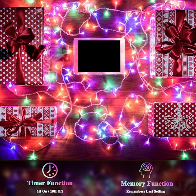 Multicolor 240 LED 88FT String Lights Indoor Outdoor, Connectable Christmas - Image 4