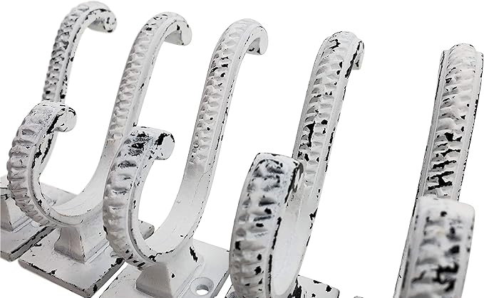 Claimed Corner Iron Scroll Coat Hooks - Image 5