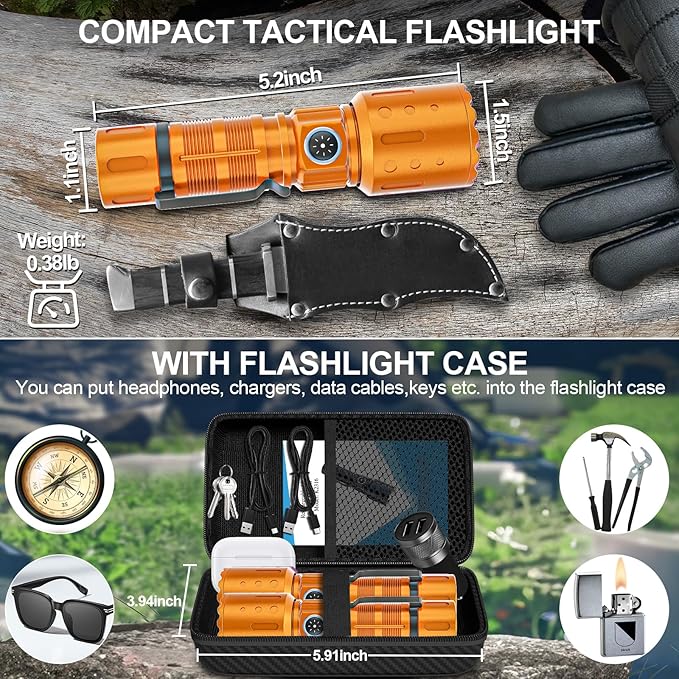 Banral Flashlights High Lumens Rechargeable, Super Bright Long Range Small - Image 2