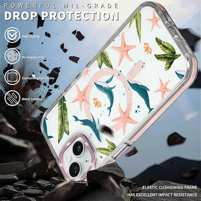 Case for iPhone 15, Sealife Whale Ocean Wildlife Clear Phone Case Design，for - Image 5