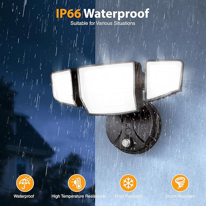 Onforu 90W Dusk to Dawn Outdoor Lighting, 10000lm Flood Lights Outdoor - Image 5