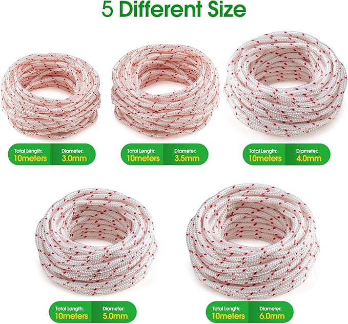 RayTour 6.0mm 10 Meters Replacement Recoil Starter Rope Pull Cord - Image 4