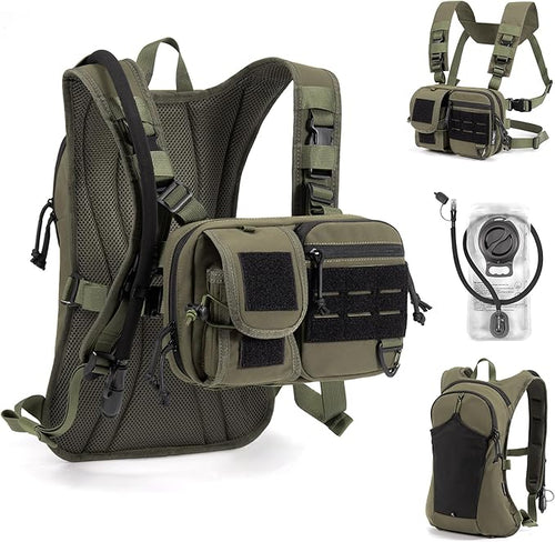 2-in-1 Hydration Backpack & Tactical Chest Pack by CLTAC