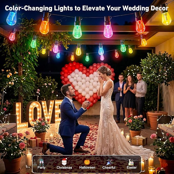 Outdoor String Lights, 400FT Smart RGB+IC Patio Lights - Image 6