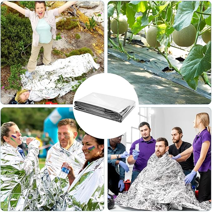 20 Pcs Emergency Mylar Thermal Blanket, High Reflectivity Survival Blanket - Image 7