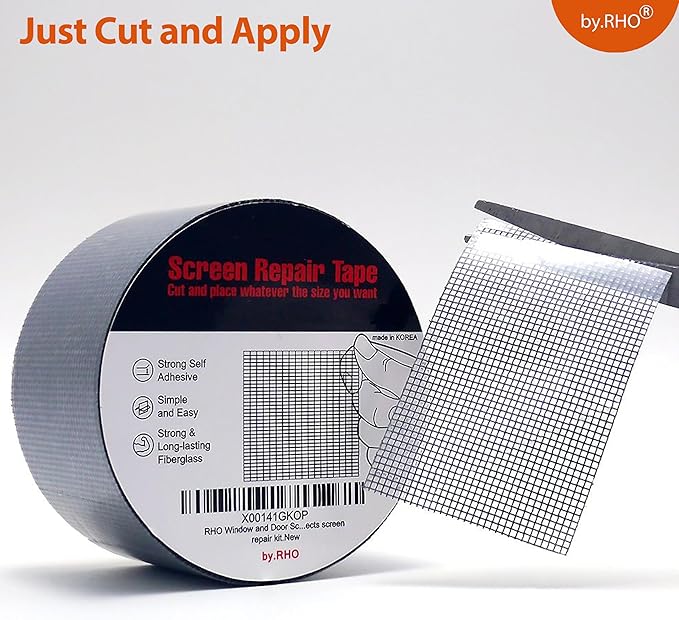 by.RHO Screen Repair Tape, Extra Wide, Adhesive & Waterproof, Fiberglass - Image 7