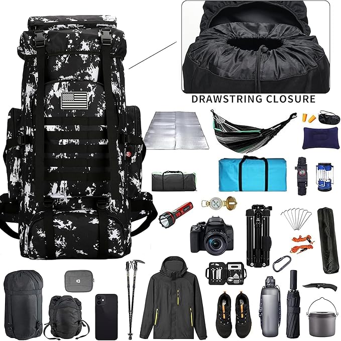 Hiking Backpack for Men 70L/100L Camping Backpack Military Rucksack Molle 3 - Image 4