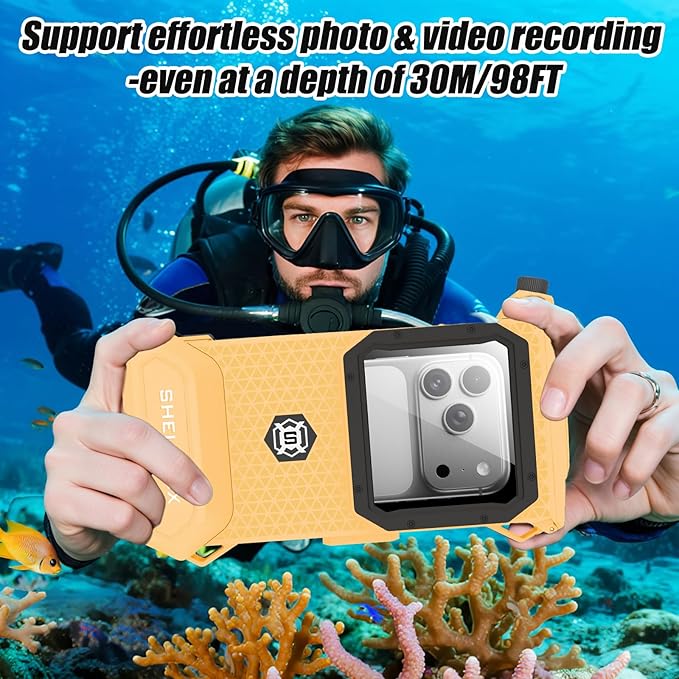 Underwater Phone Case for Snorkeling & Diving, IP68 Waterproof Case for Swimming - Image 2
