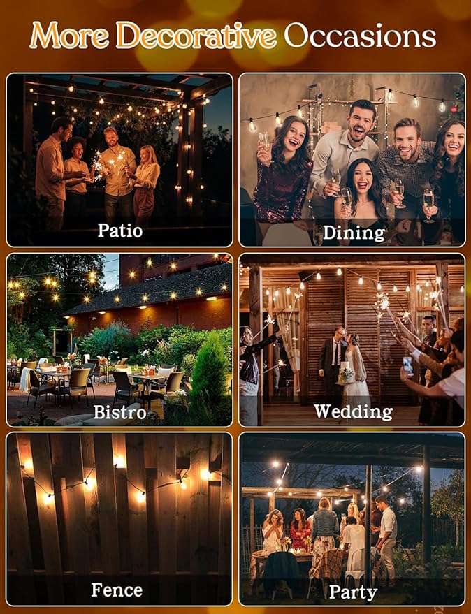 YOYONACY 150 FT Outdoor String Lights - Image 6
