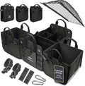 XL Modular Trunk Organizer System – 4 Section Extra Large Car Cargo Organizer by DURABLEZ