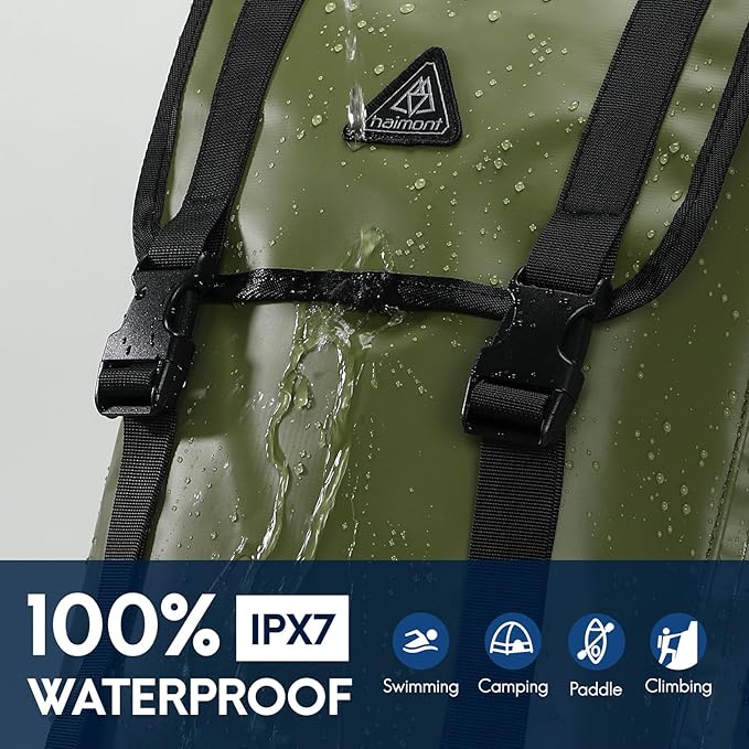 Haimont Waterproof Dry Backpack IPX7 Roll-top Dry Large Marine Dry Bag - Image 2
