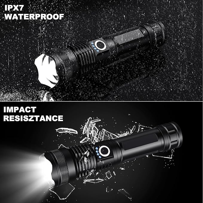 3 Pack Rechargeable LED Flashlights High Lumens, 000LM Super Bright Flashlight - Image 7