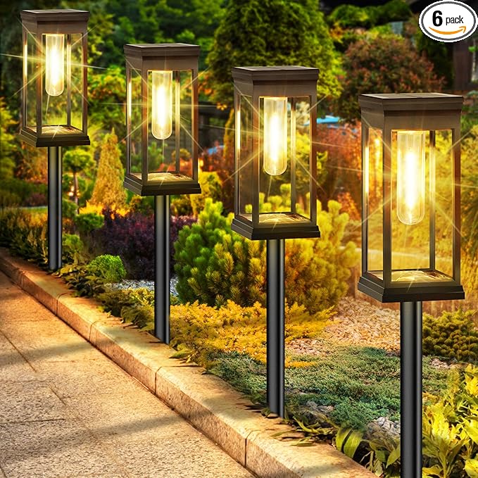 BesLowe Upgraded Solar Pathway Lights Outdoor, Super Bright Outside Lights by BringYouBrightFuture