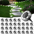Peasur Mini Solar Ground Lights, 30 Pack Flat Solar Disc Lights Outdoor by Peasur