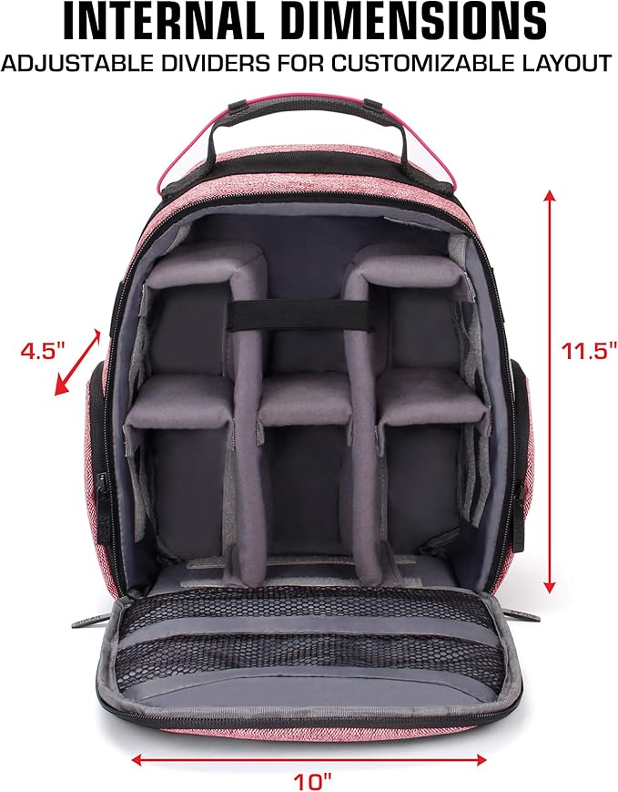 USA Gear Audio Equipment Backpack Fits Audio-Technica System 10, Shure BLX4 - Image 2