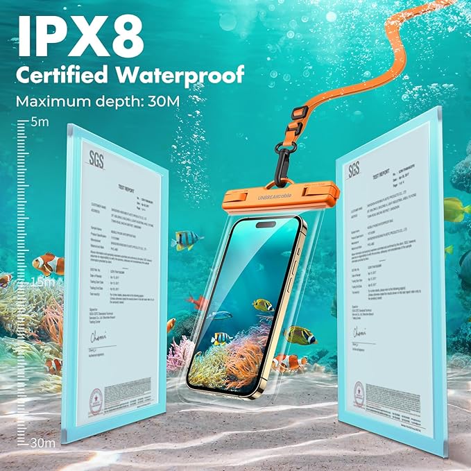 UNBREAKcable Waterproof Phone Pouch-2 Pack IPX8 Waterproof Phone Case - Image 6