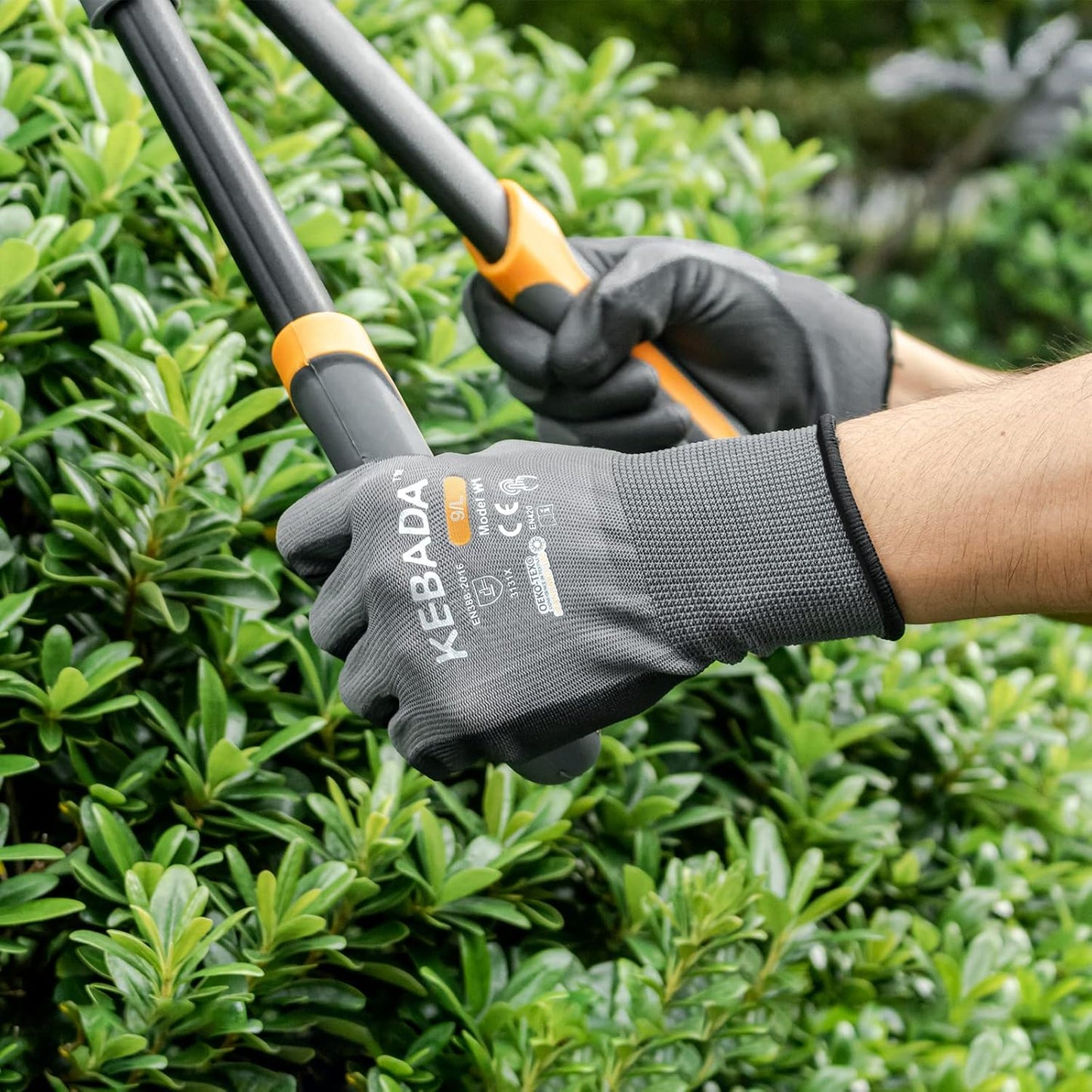 Kebada Safety Work Gloves,120 Pairs Bulk Pack, Touchscreen, PU Coated, Ideal for Warehouse, Construction, Gardening and Mechanics, Grey, XX-Large