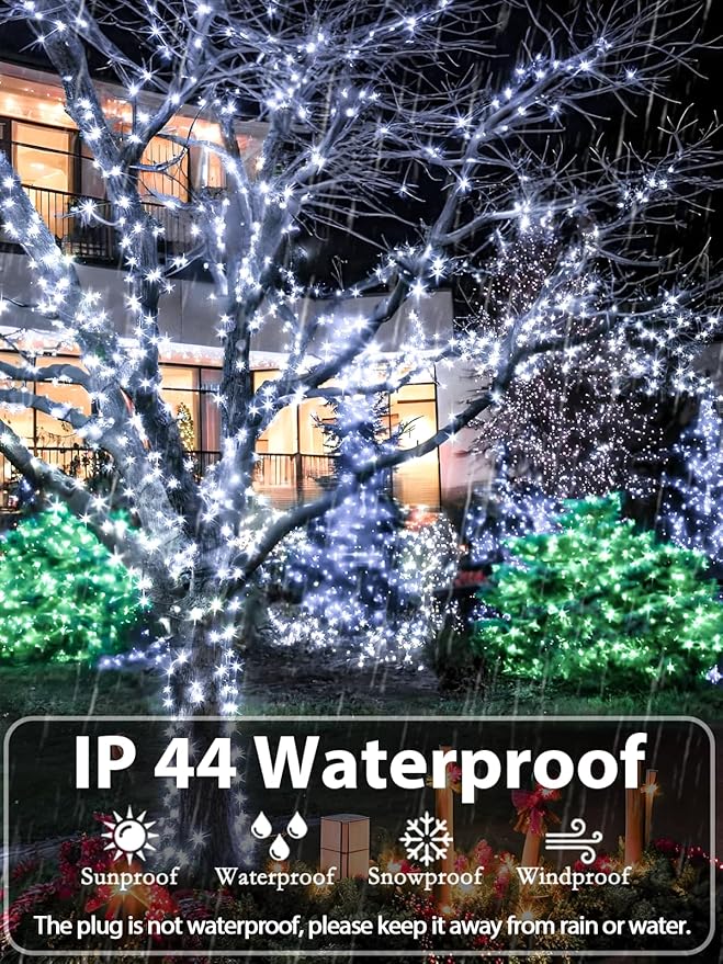 Upgraded 33 FT 100 LED Christmas Lights Outdoor Indoor, Extendable Waterproof - Image 4
